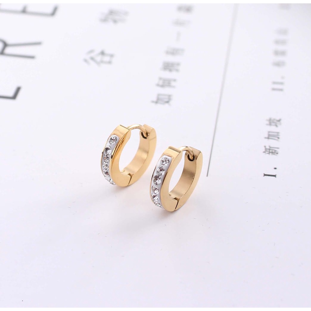 Anting titanium permata perhiasan wanita jewelry 0271-0274