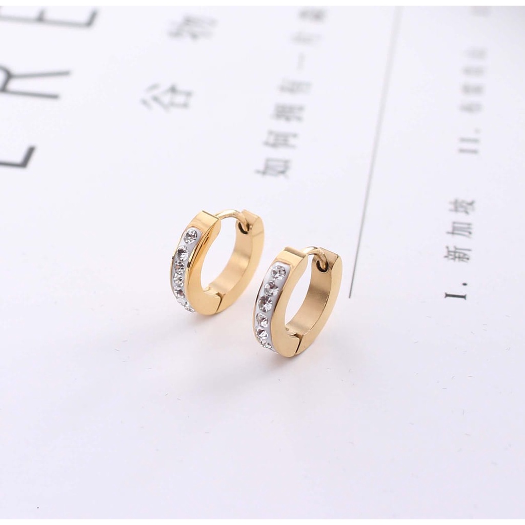 Anting titanium permata perhiasan wanita jewelry 0271-0274