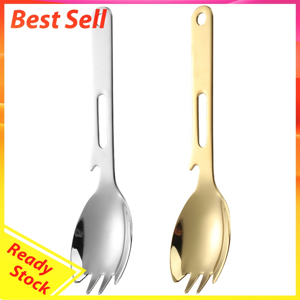 3 in 1 304 Stainless Steel Fork Spoon Cutlery Multifunctional Can Opener