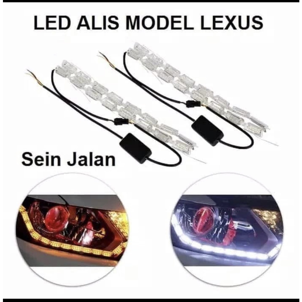 [ 1 set ] LED Alis Kristal 50cm 12 Volt | 24 Volt untuk Mobil / Truk