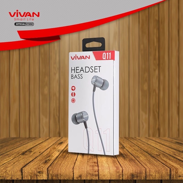 Headset Earphone VIVAN Q11S Q11S Q11S Q 11S Android/ iPhone Bass New Diaphragm Braided Wired Garansi Resmi 1 Tahun - Q11S