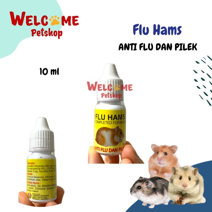 Flu Hams Obat Hamster Anti Pilek Flu Ingus Infeksi Pernapasan 10ml