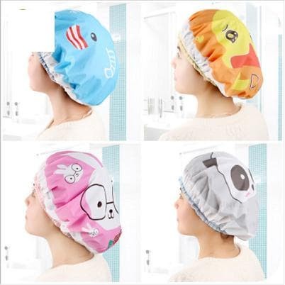 shower cap (ISI 2PCS ) motif topi keramas bath mandi bathroom hats hair caps anti air waterproof motif