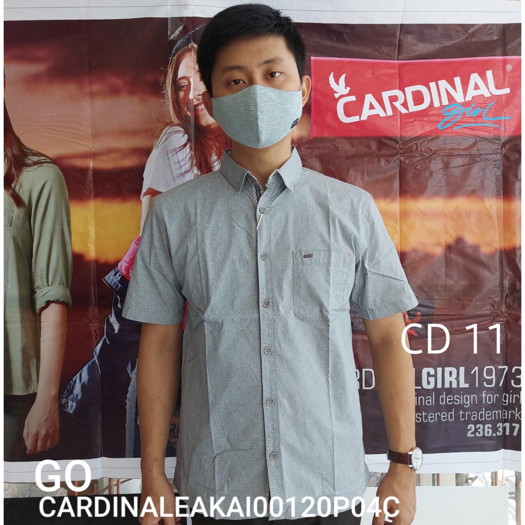 BB CRR CARDINAL KEMEJA CASUAL Hem Pria Baju Cowok Pakaian Pria Lengan Pendek