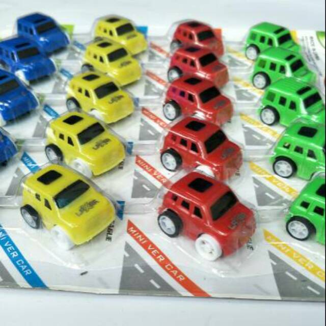 Mobil Mobilan Pull Back Plastik Mini dapat 6pcs Model Campur