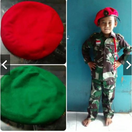 BARET  TNI Anak untuk Seragam TNI Anak grosir murah