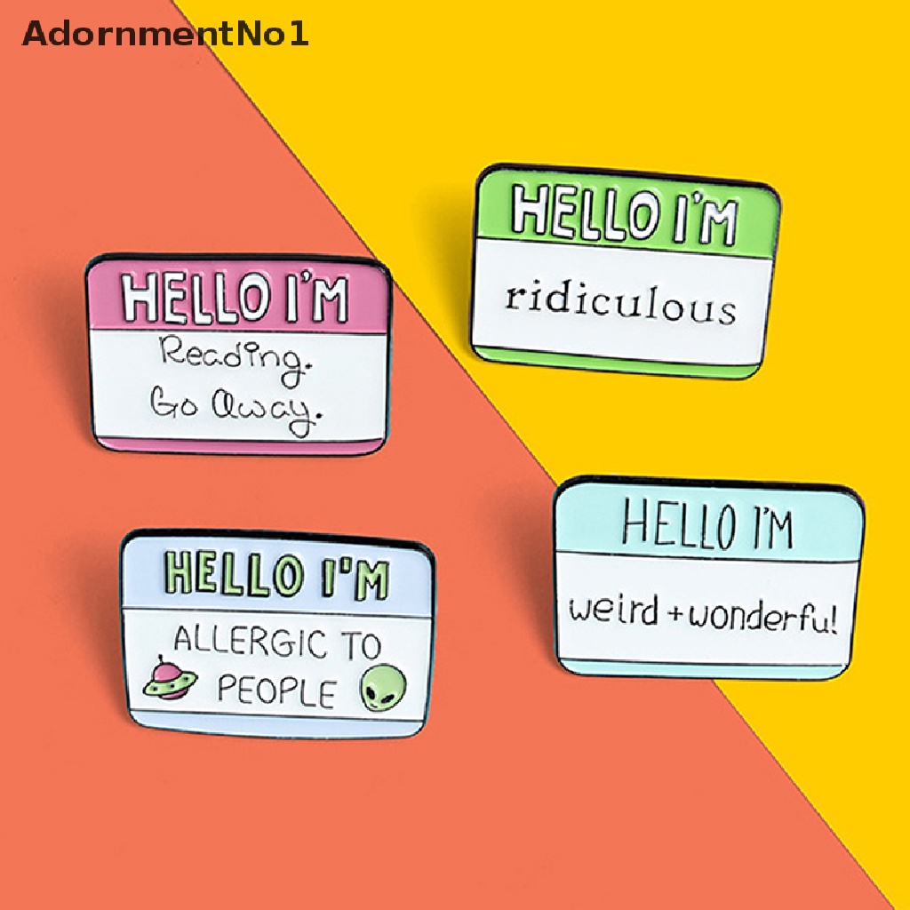 (AdornmentNo1) Bros Pin Enamel Desain Kutipan Fun Dialog