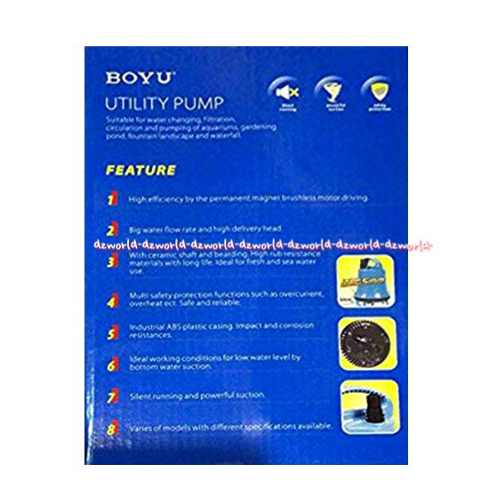 Boyu Utility Pump DS Series 60watt Pompa Air Untuk Akuarium Daya Boyuu