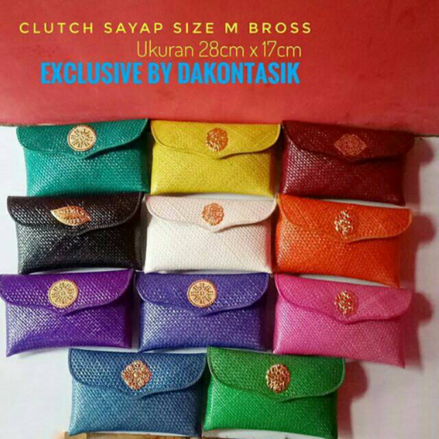 DT-1746 Dompet Pesta Sayap Medium Bros Anyaman Pandan