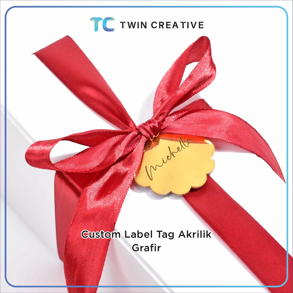

Label Tag Akrilik Mirror Custom Grafir Gantungan Hadiah - Label Tag Acrylic Mirror LTG.7