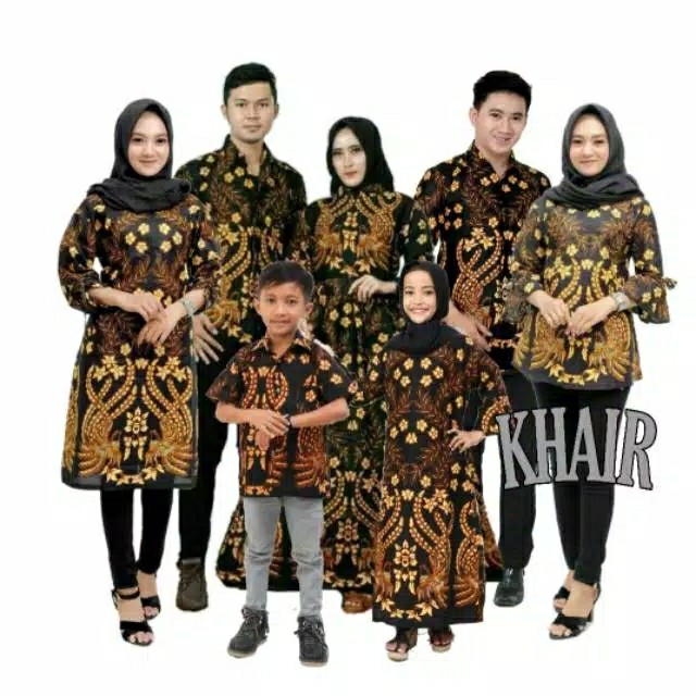 Batik Couple Keluarga - Couple Keluarga/ Couple Batik Keluarga/couple Batik Cendrawasih Kuning