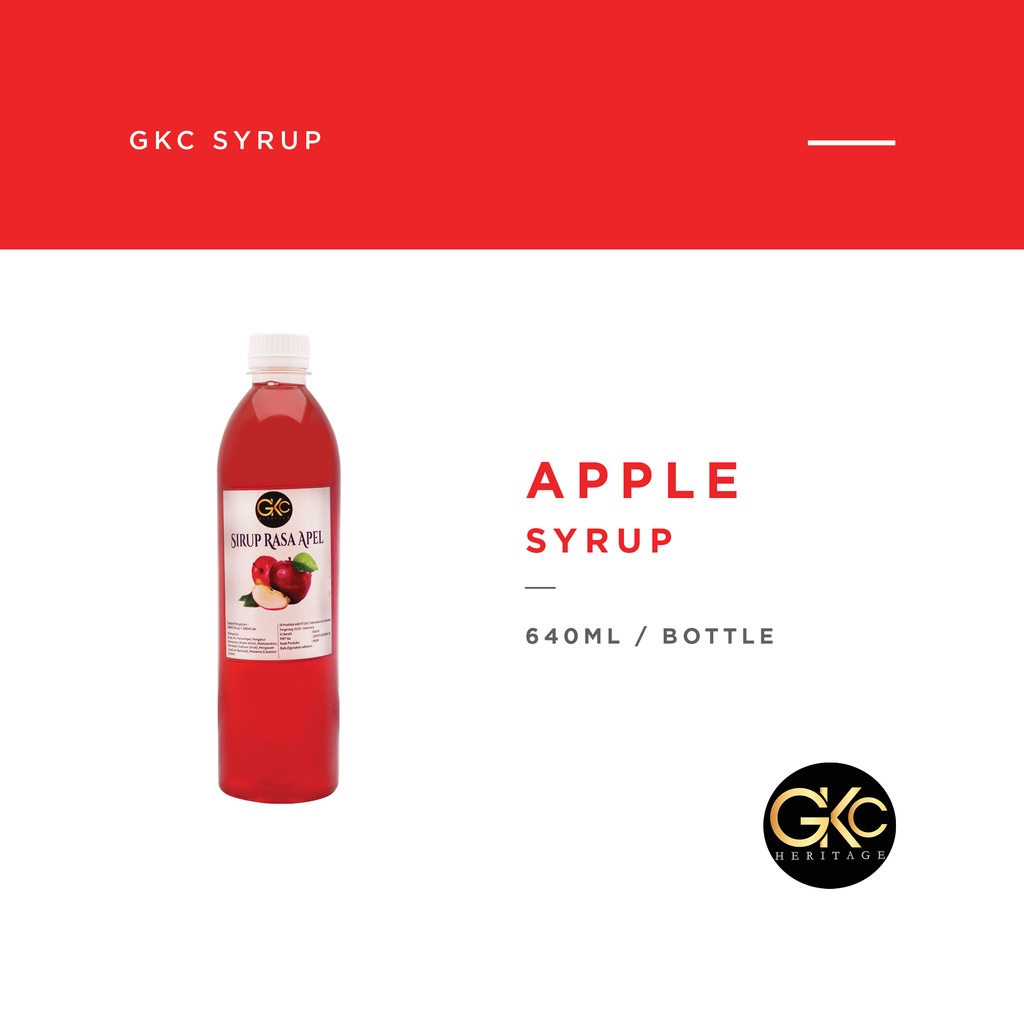 Sirup Apel / Apple Syrup Minuman GKC Heritage 640 ml (Import Quality)