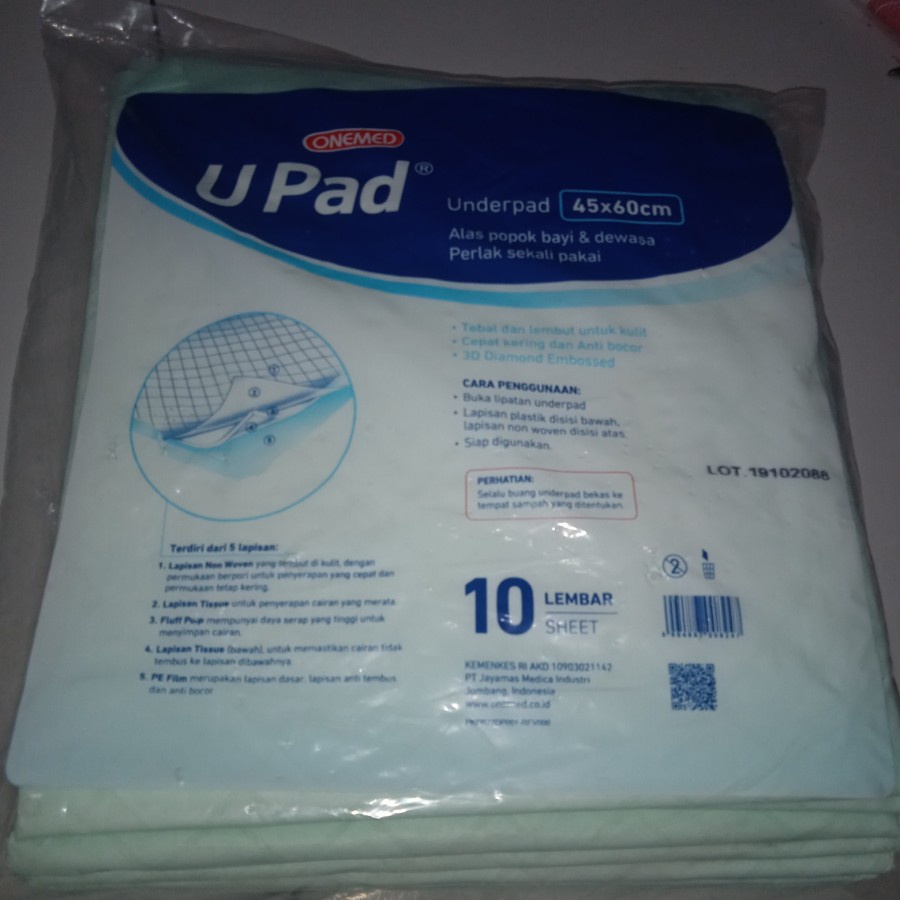 Underpad Upad 60x45 45x60 Onemed untuk bayi, anak, kucing dan anjing Training pee pad