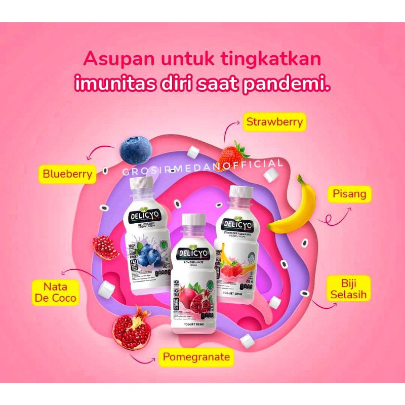 DELICYO YOGURT DRINK 250 ML - MINUMAN KESEHATAN ENAK BERGIZI