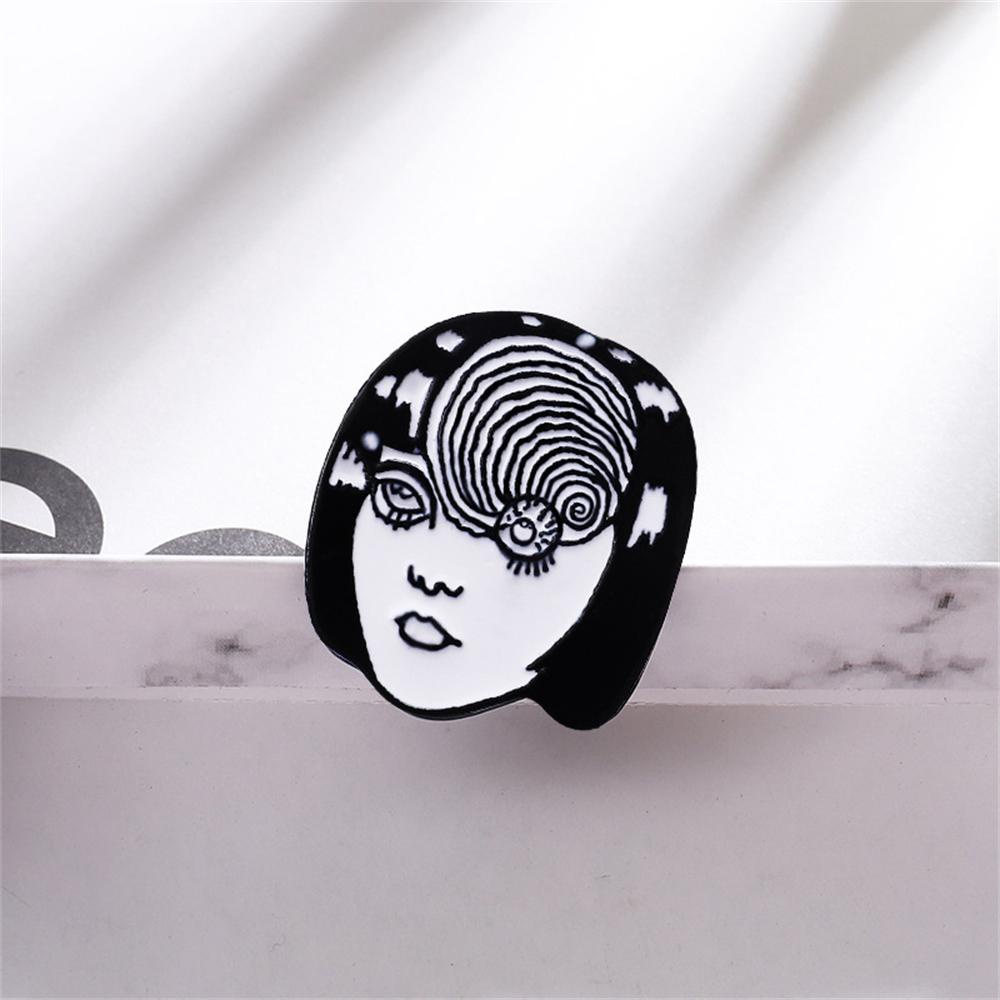 Lanfy Junji Ito Anime Pin Anime Jepang Gadis Hadiah Korsase Kawakami Tomie Horrific Picasso Style Pin Badge