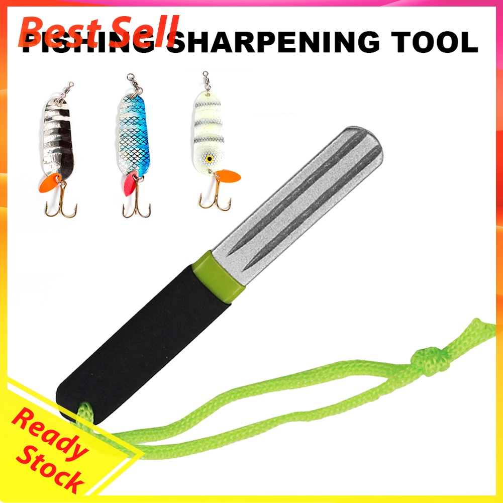 Portable Outdoor Fishing Hook Sharpener File Frosted Grinder Fishing Tackle