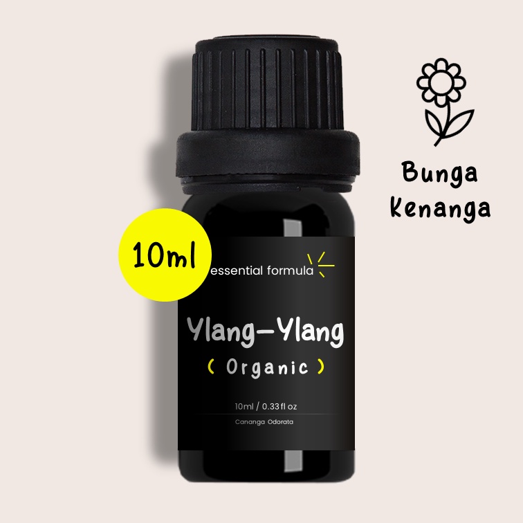 10ml Organic Ylang-Ylang Essential Oil Bunga Kenanga Murni 100%