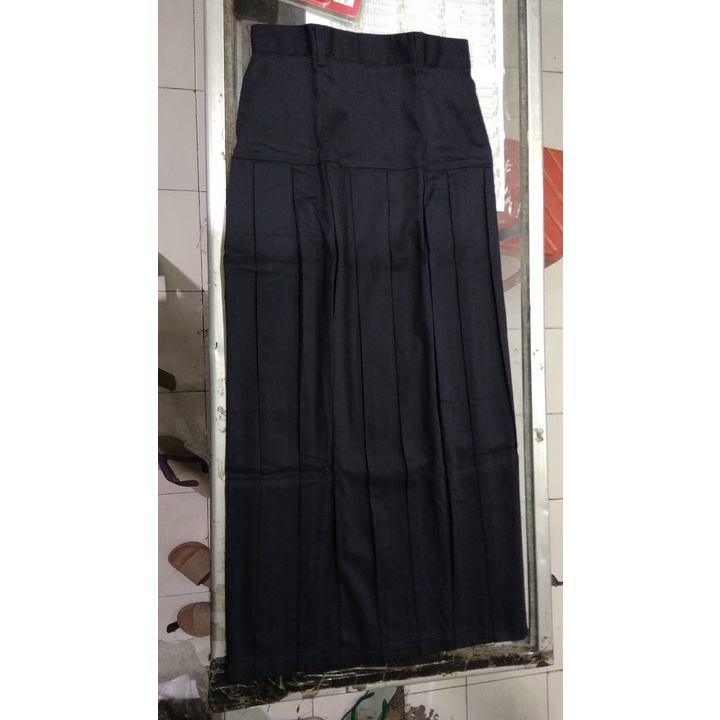 ROK REMPEL PANJANG SMP BLUEBLACK BIG SIZE ROK WANITA BAPING ROK SERAGAM SEKOLAH SMP BLUEBLACK REMPEL SAMBUNG PANJANG