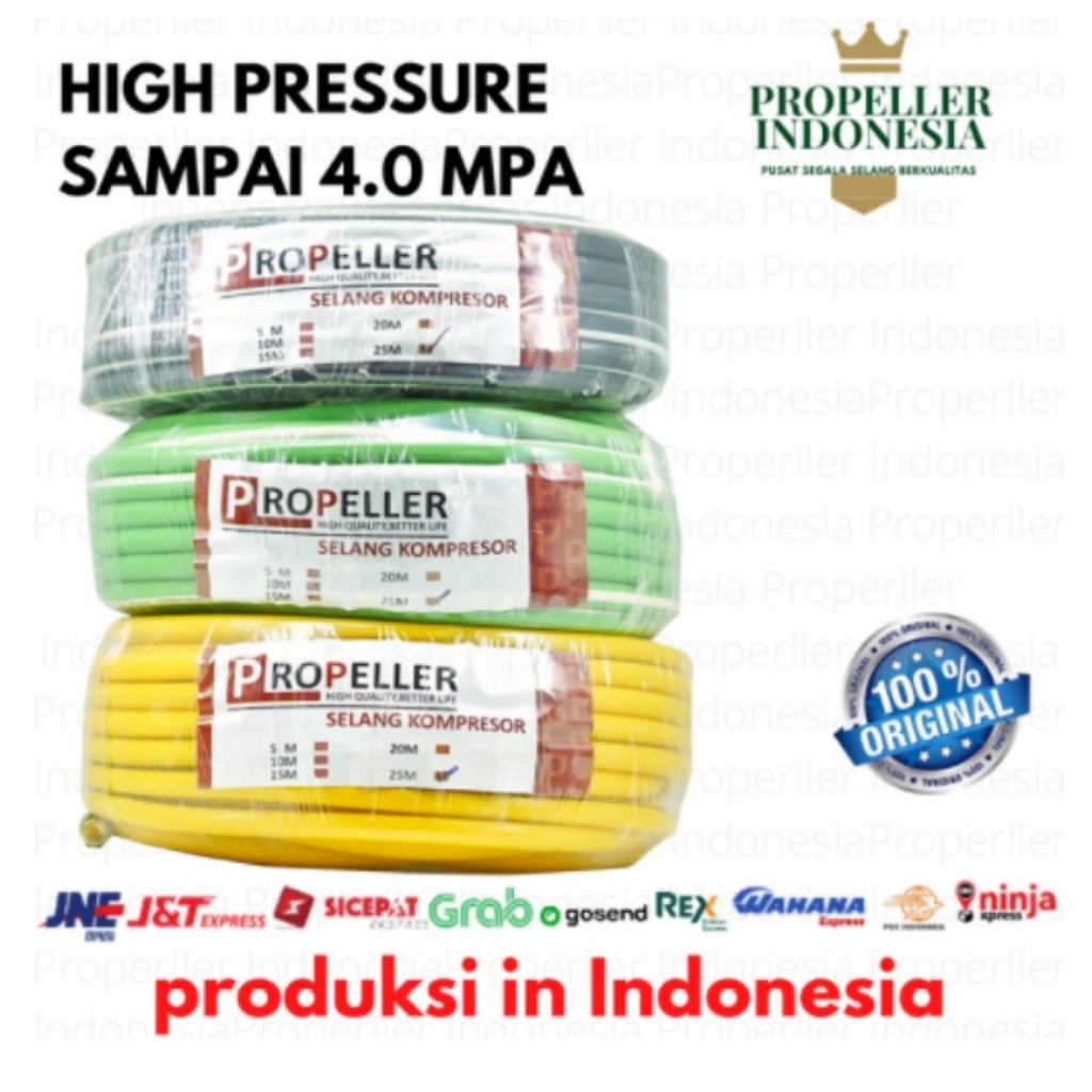 Selang Paket Kompresor Hitam 15M Hose Selang Kompresor Angin Selang Kompresor Angin