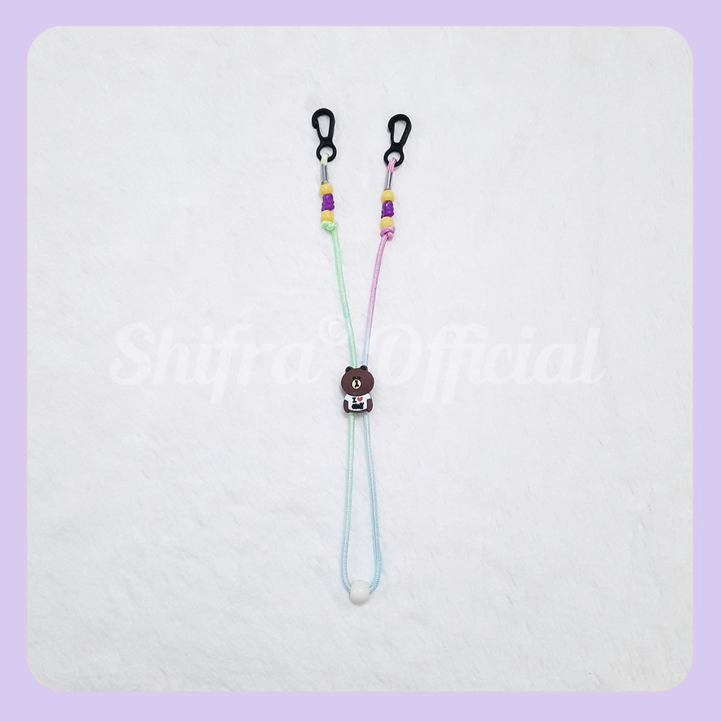 Shifra Tali Gantung Masker Anak Leher Hiasan Stopper Bear Car Fish Strawberry