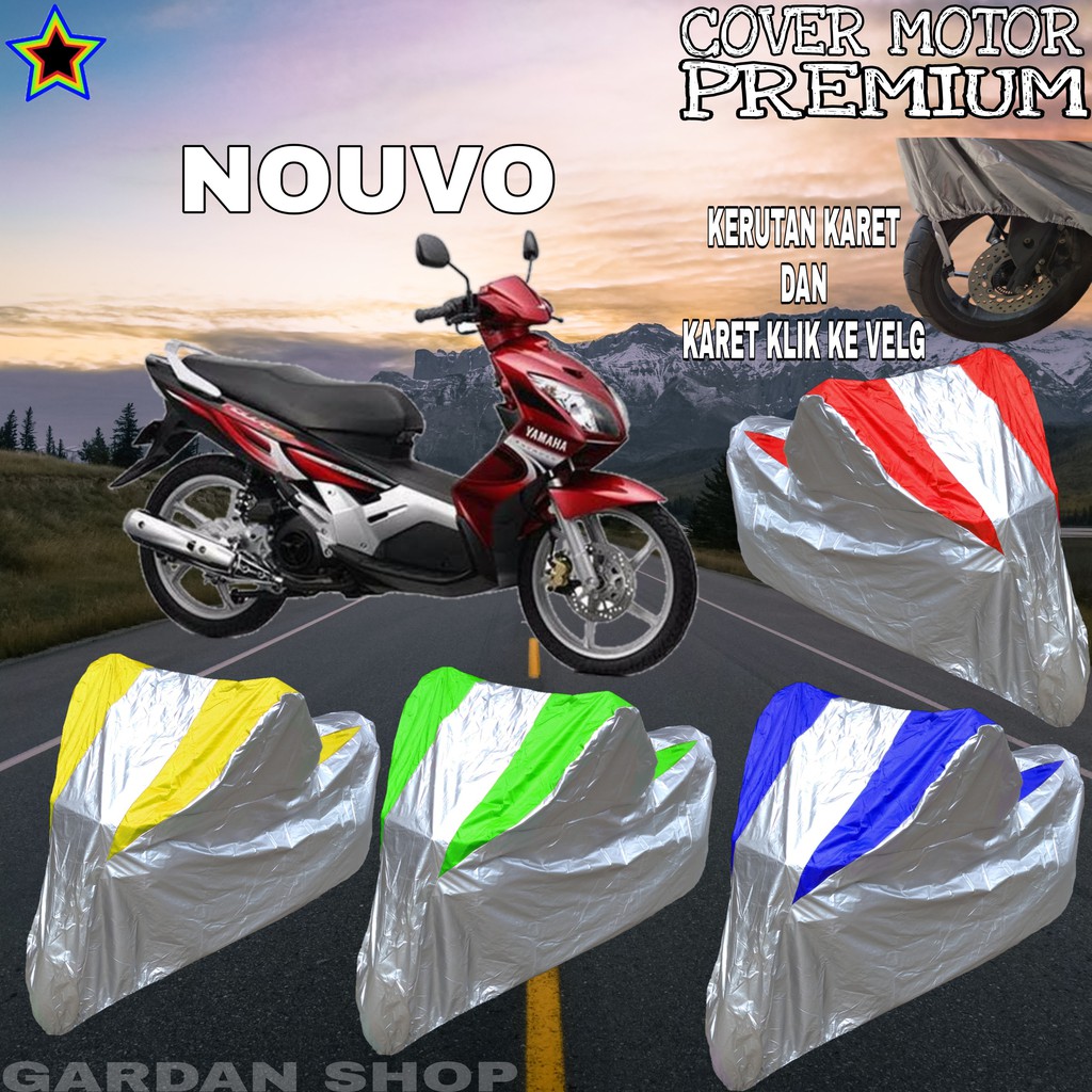 Sarung Motor NOUVO Silver KOMBINASI Body Cover Nouvo PREMIUM