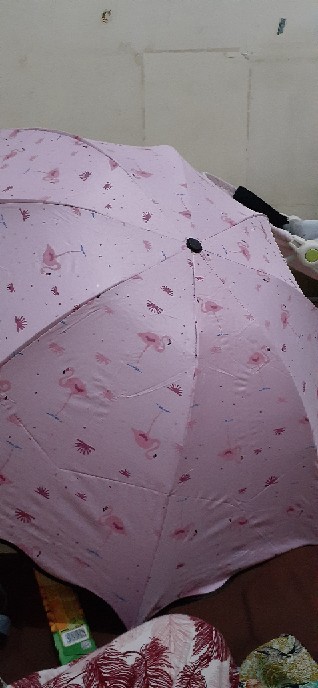 Tabasa Payung Lipat Flamingo Bunga