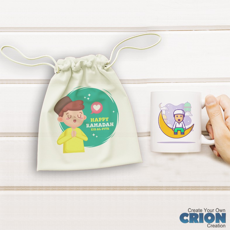 Mug Hampers Lebaran EID Al - Fitr Bisa Custom Tulisan/Nama By Crion