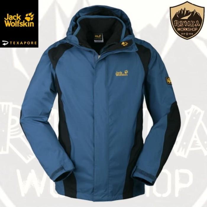 Jaket | Jack Wolfskin (Jws) Barroso 3 In 1 Texapore Jacket - Size M Blue