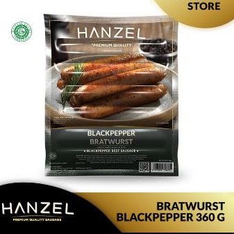 

Hanzel Bratwurst blackpepper 360gr 5pcs