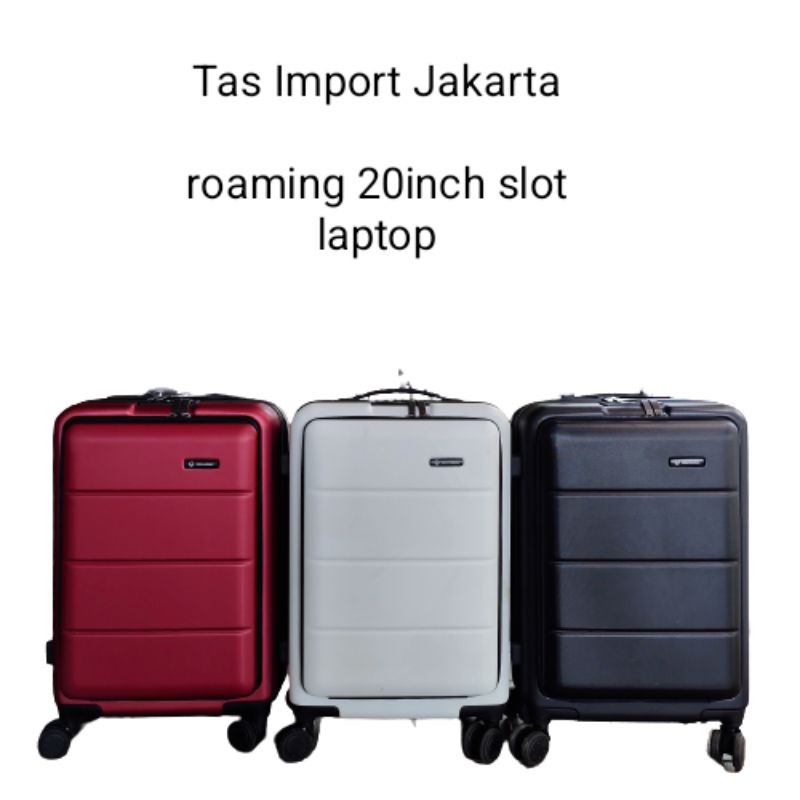 Koper fiber sleting 20inch roaming TSA lock/ hardcase Anti pecah - Cabin slot laptop