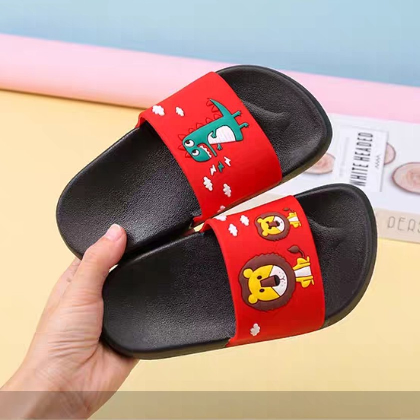 plazababyku SANDAL LION JUNGLE Sandal selop karet lucu anak Laki Laki Cowok Import Kualitas Bagus