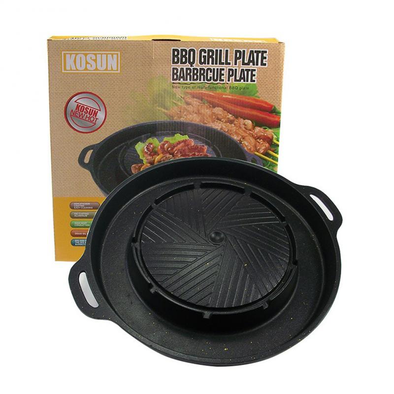 Sukiyaki Bulgogi Pan 2 in 1 BBQ Mookata Panci Grill Pan Shabu