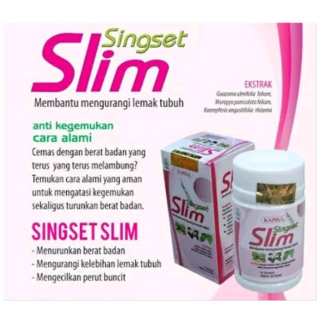 Kapsul diet Singset Slim Obat diet herbal Kapsul Diet Obat pelangsing herbal diet