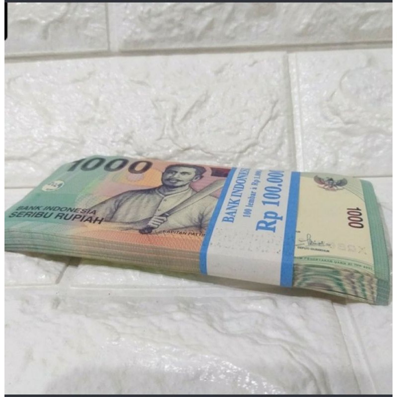 uang 1000 Pattimura seribu rupiah ASLI BI per 100 lembar