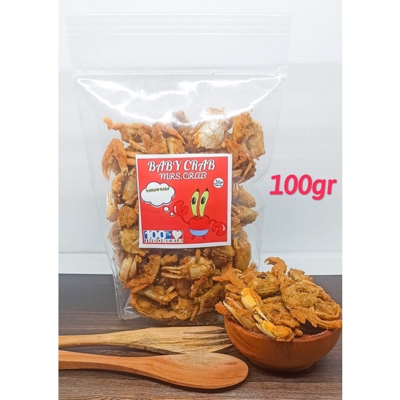 BABY CRAB KRISPY HALAL 50gr /  BABY RAJUNGAN / MAKANAN SEAFOOD / CEMILAN SEHAT / VIRAL / SNACK SEAFOOD