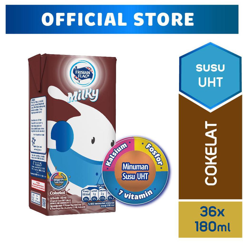 

( BISA COD ) Frisian Flag UHT Zuzhu Chocolate Carton Pack 36x180ml BOOM SALE [Kode 1|Kode 2|Kode