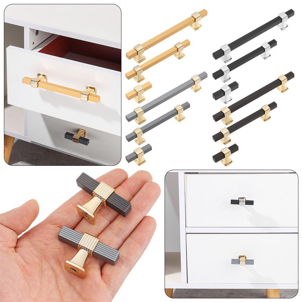 Suyo Furniture Hardware Handle High End Penyambungan Dua Warna Tarikan Laci Modern