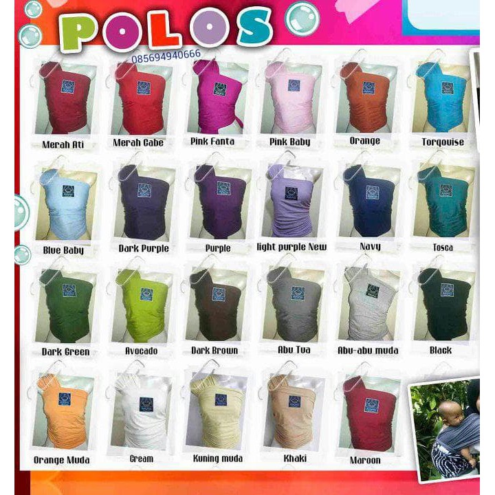 GENDONGAN BAYI Hanaro Babywrap HANARO BABY WRAP Polos Gendong Carrier