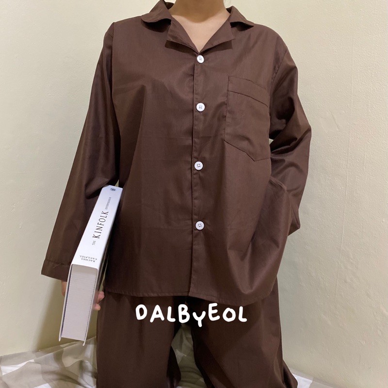 Piyama Katun Wanita Unisex Kai Exo Haruto Brown Dalbyeol Choice | Piyama Korea | Piyama | Baju Tidur