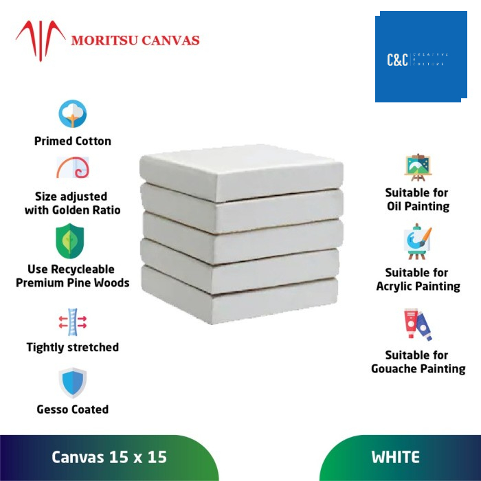 

Kanvas Lukis Moritsu 15 x 15 Student Edition - Moritsu Canvas 15 x 15