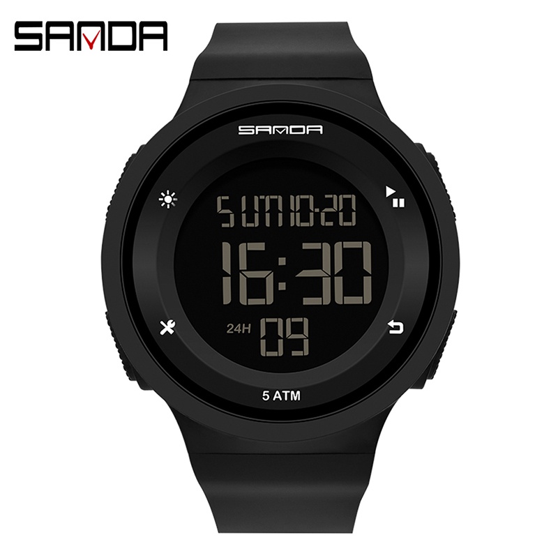 SANDA 2001 Jam Tangan Wanita Pria Digital EL Backlight Sport Watch Anti Air WATCHKITE WKOS