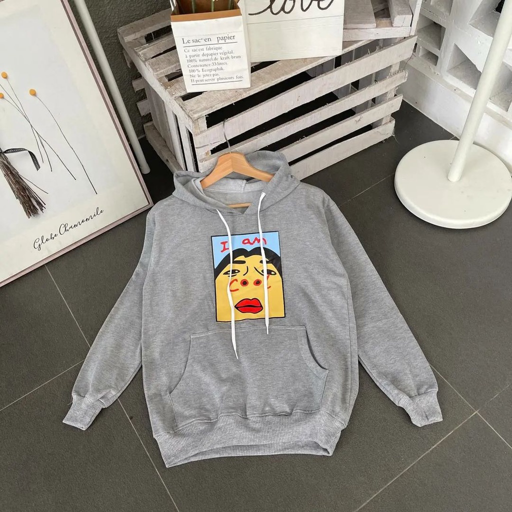 Hoodie I am Cool Sweater Hoodie Kekinian Bahan Fleece