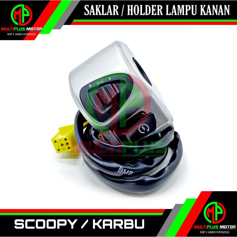 Saklar Sakelar lampu kanan Holder lampu kanan R/H SCOOPY,SCOPY,SCOOPY KARBU