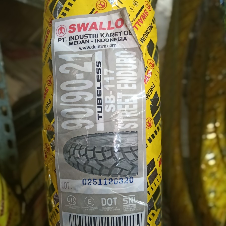 Paketan Ban SWALLOW 110/90-16 & 90/90-21 SB-117 STREET ENDURO TUBELESS