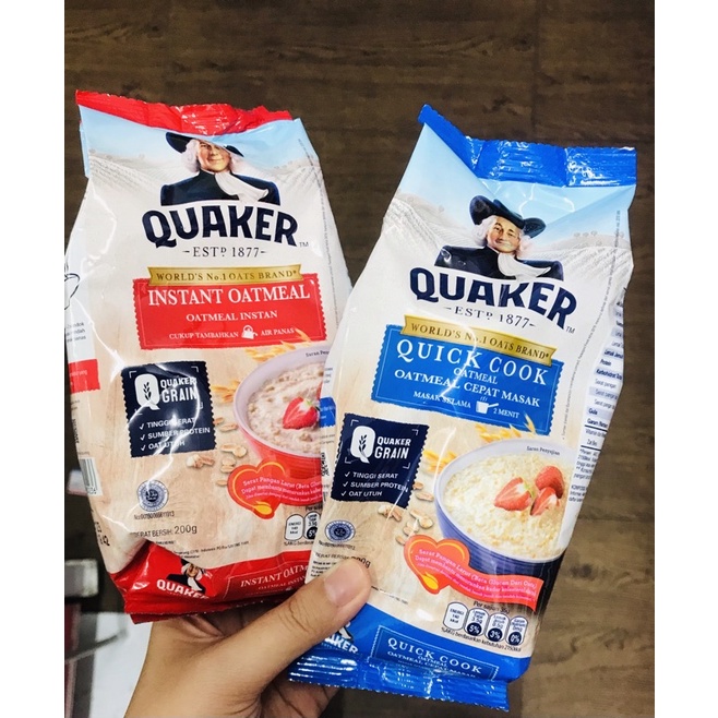 

QUAKER Instant Oatmeal Merah / Biru 200gr