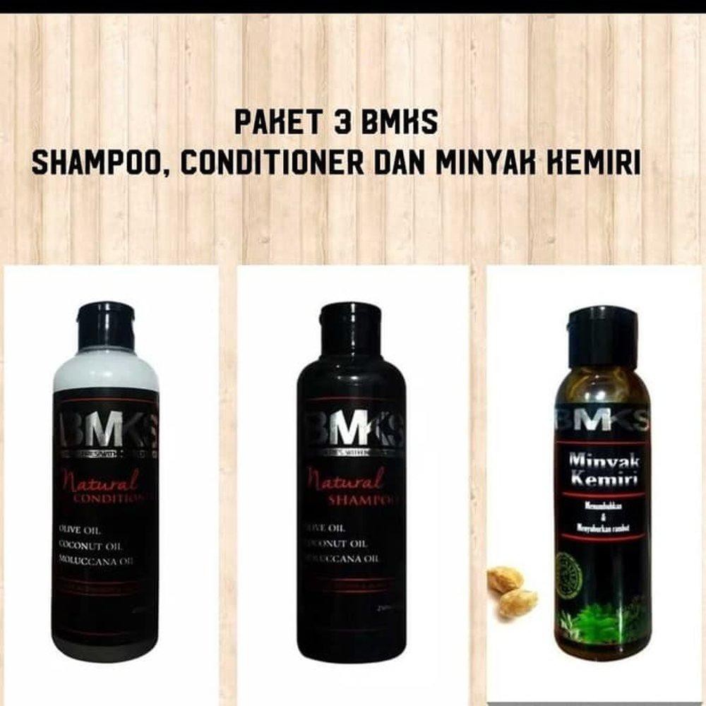 [COD] Paket BMKS Kemiri 3in1 | SHAMPO+KONDISIONER+MINYAK KEMIRI | BMKS Kemiri BPOM 100% Original