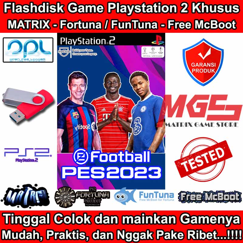 Fleshdisk Game PS2 PS 2 PES 2023 Terbaru