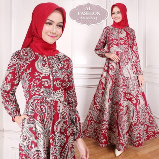 AB Agen Baju Official Shop - maxi ANAYA gamis katun jepang 