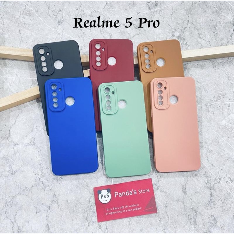 Softcase Pro Camera Realme 5 Pro Candy Case Full Color 3D Silikon TPU