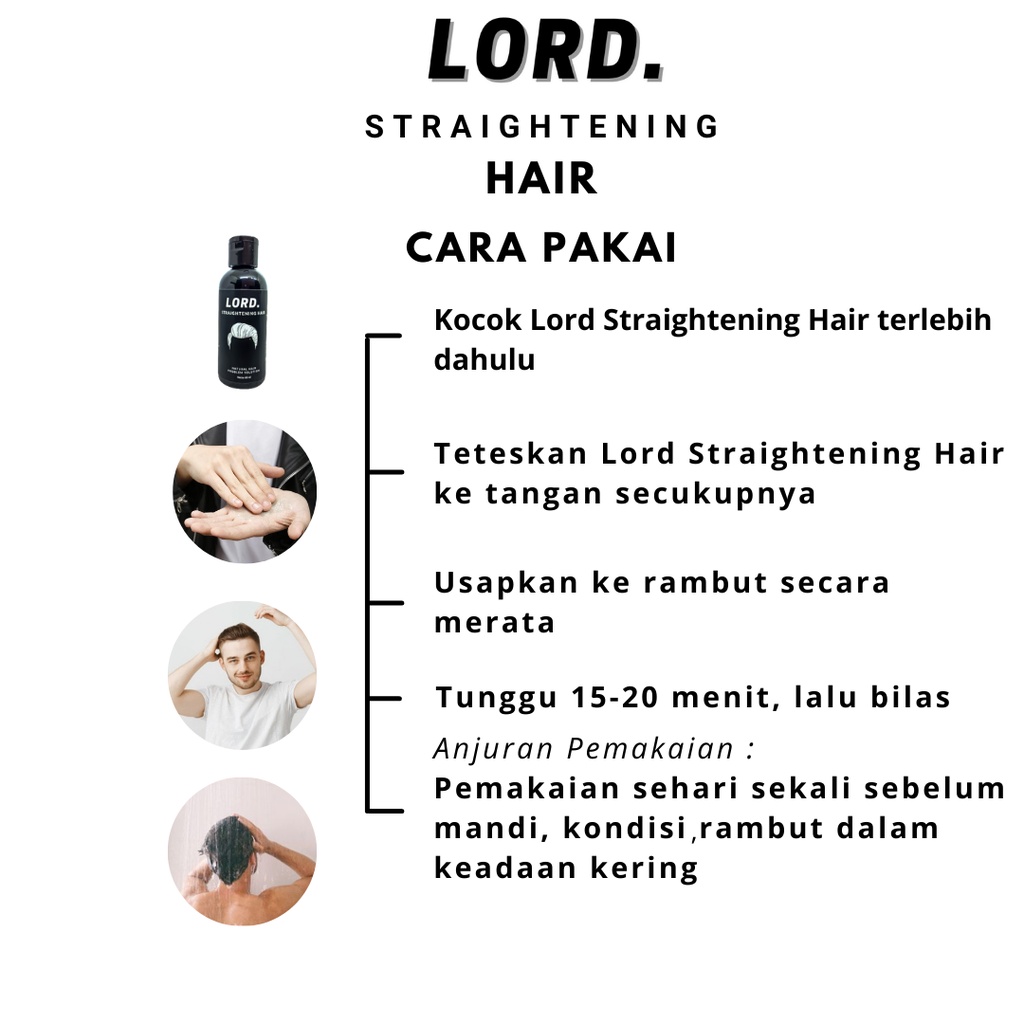Lord Perawatan Pelurus Rambut Kering Ikal Di Ujung Rambut Alami Straightening Hair Pria dan Wanita Tanpa Catok Terlaris